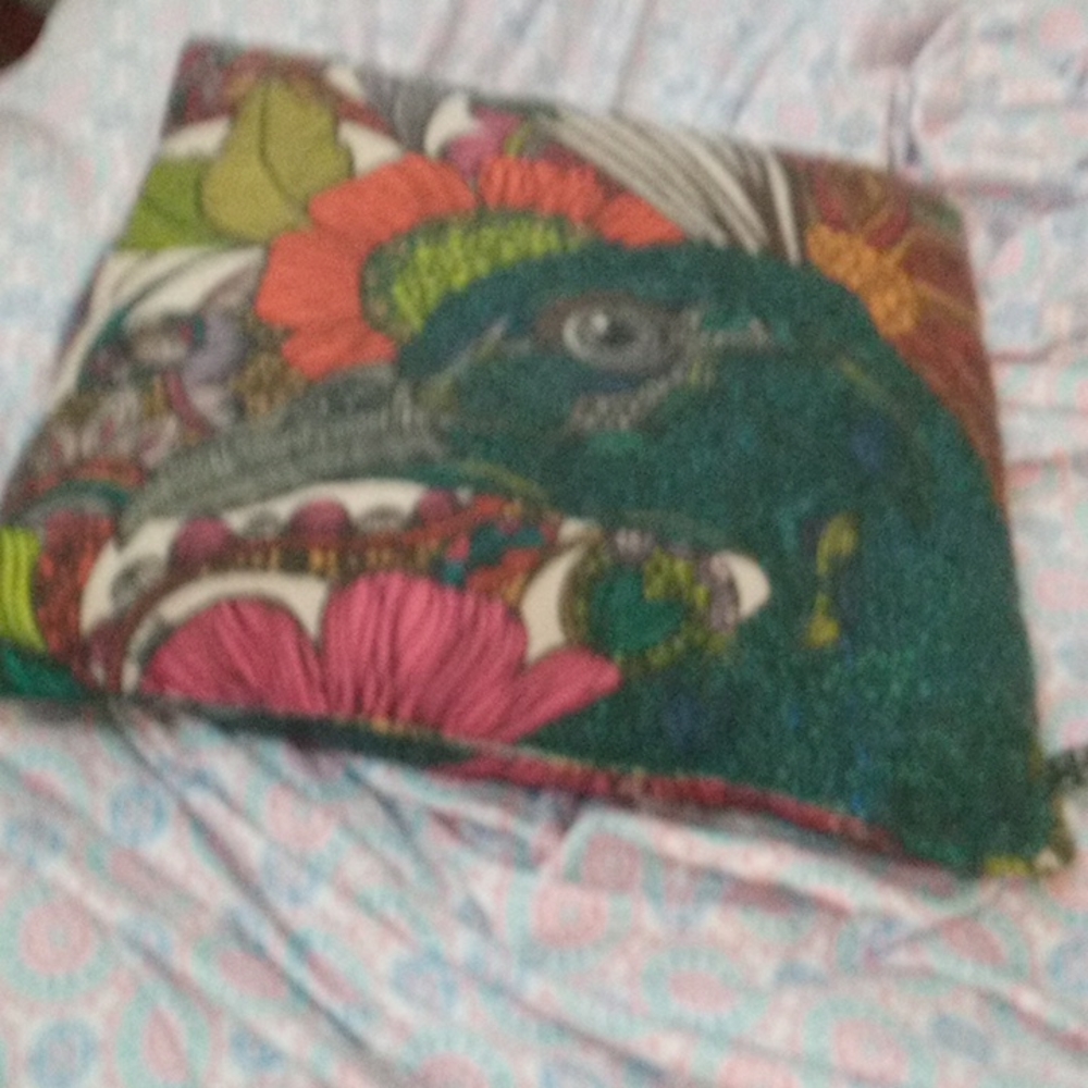 Peacock throw pillow